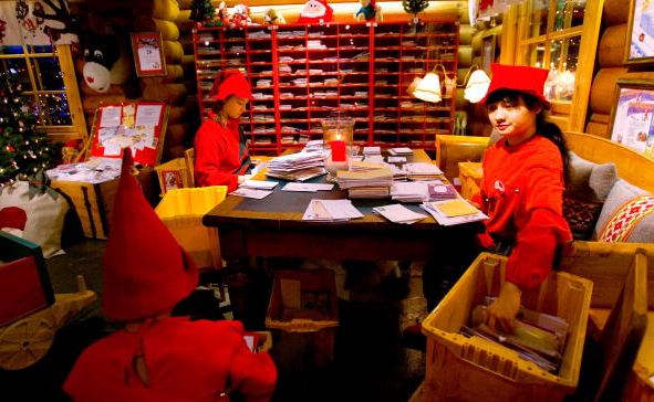 Holiday Elves Sorting Mail