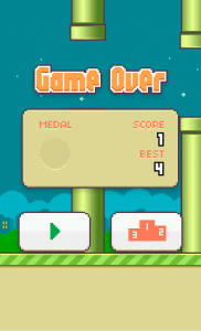 Flappy Bird - Game Over