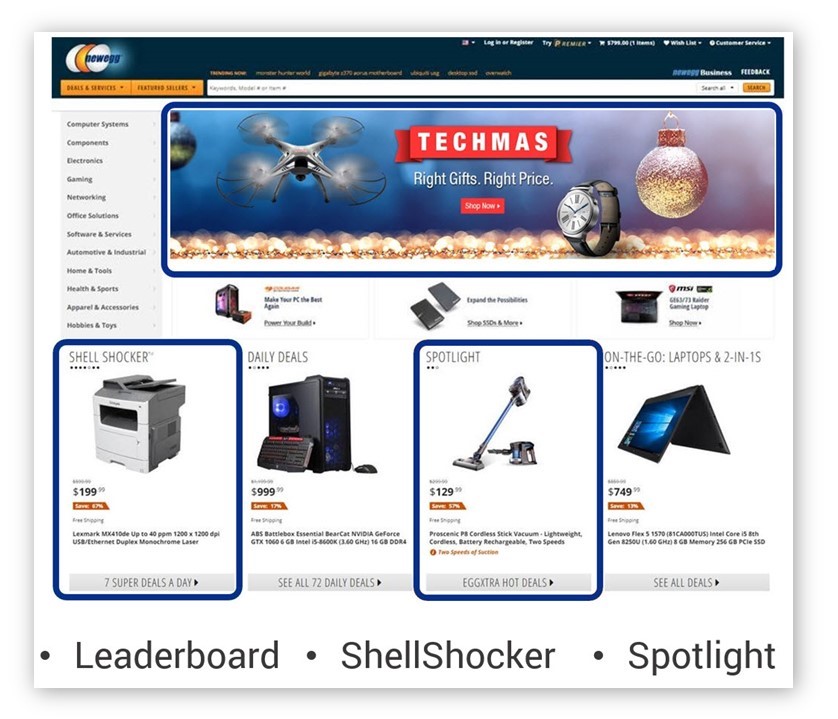 Promotions Leader board Shell Shocker Spotlight Homepage 