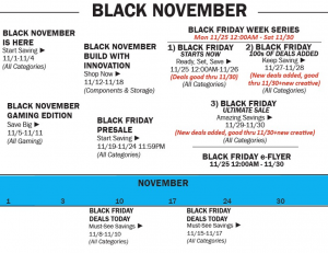Newegg November Holiday Promotion Calendar: Black November 